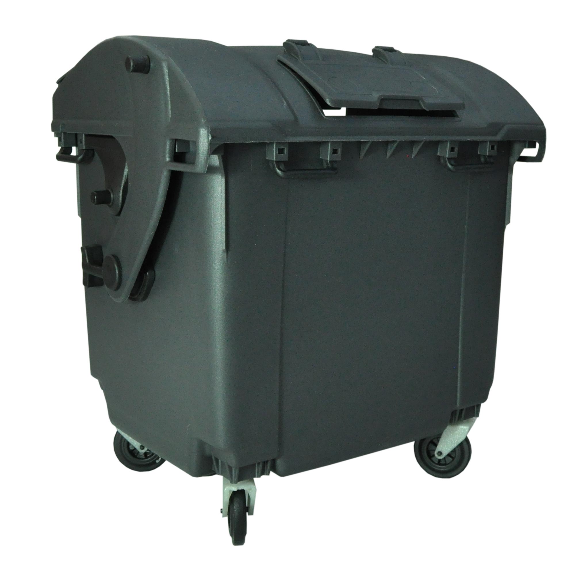 22101_1d Mini Müllcontainer 1100 Liter Runddeckel