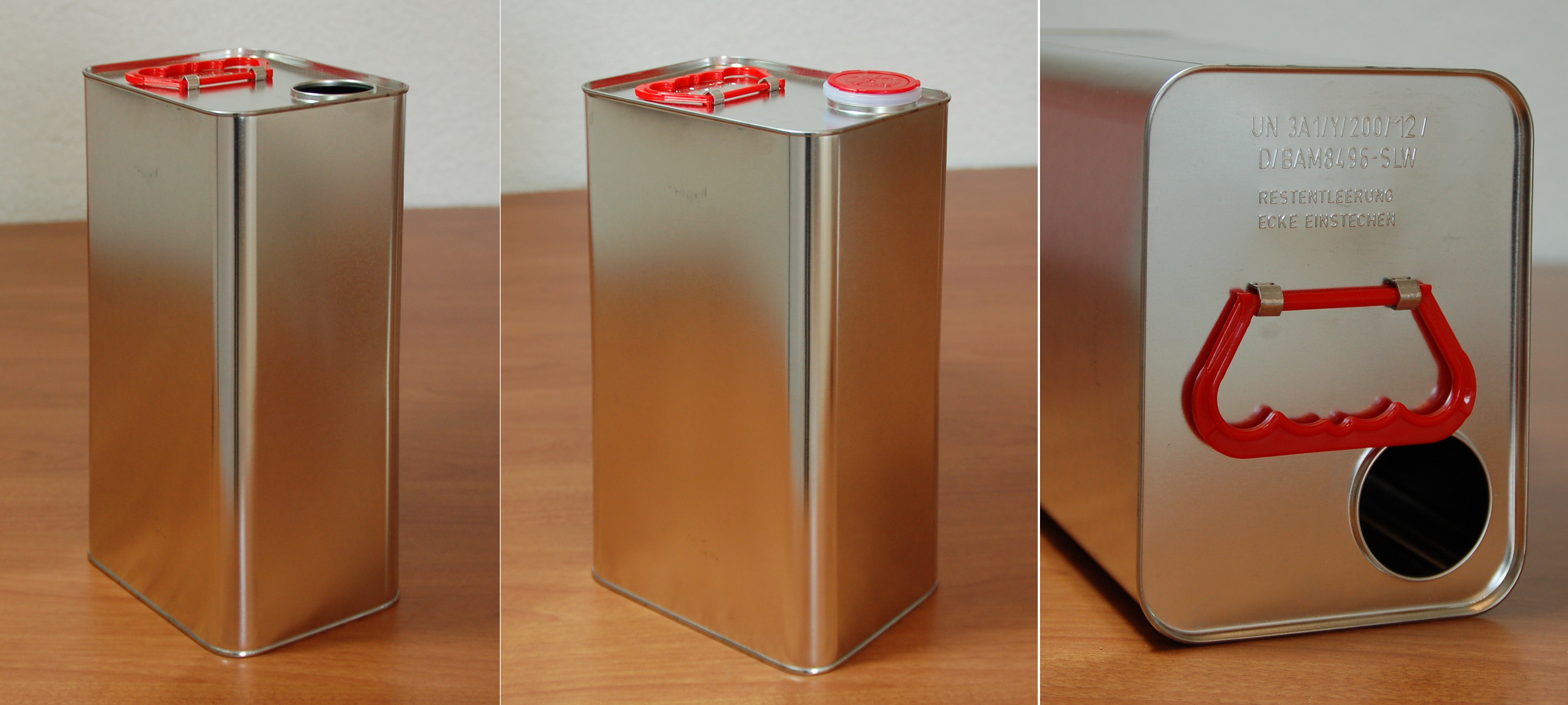 05 Liter Weißblechkanister mit Balgverschluss