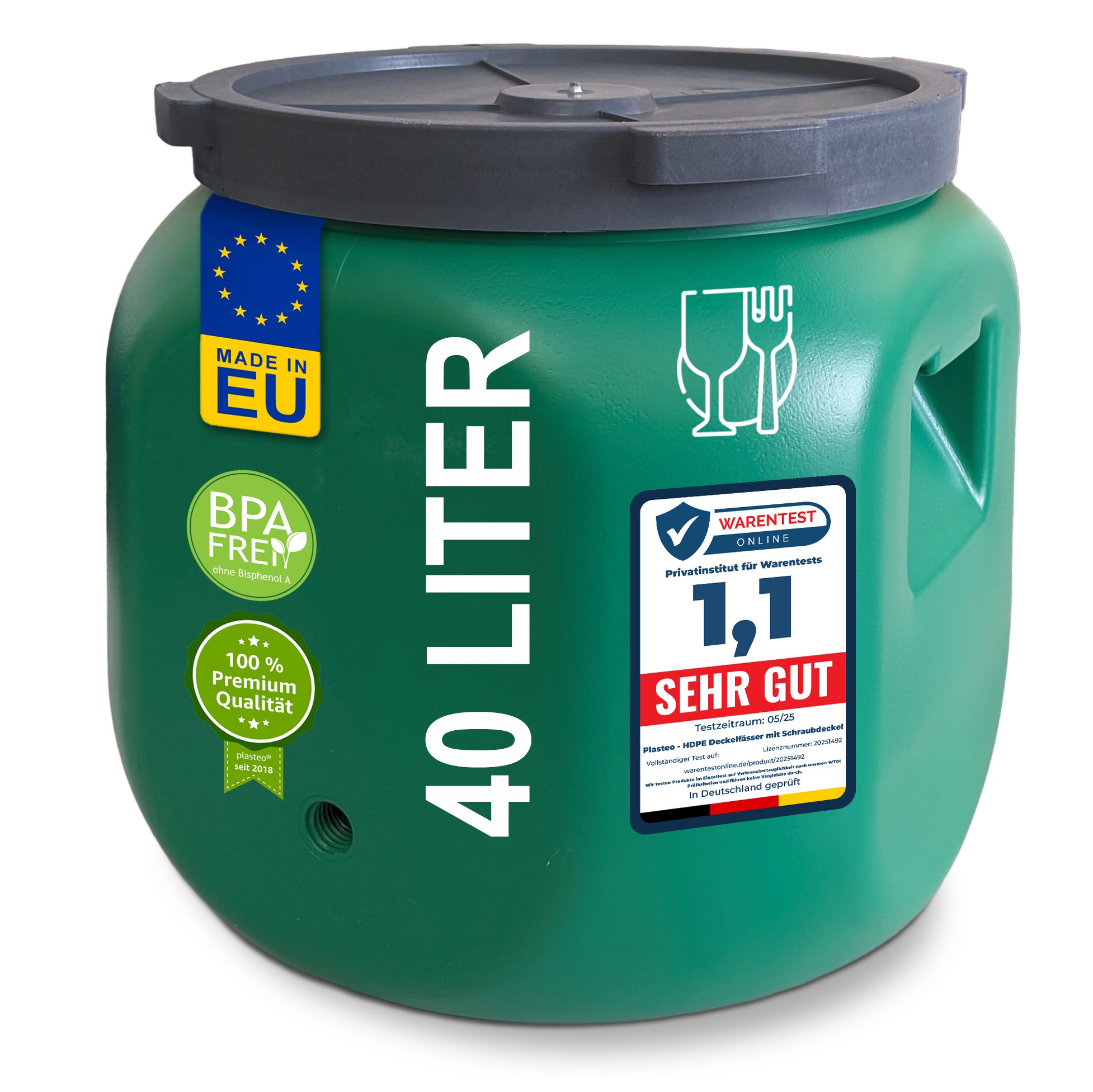 40 Liter Schraubdeckelfass