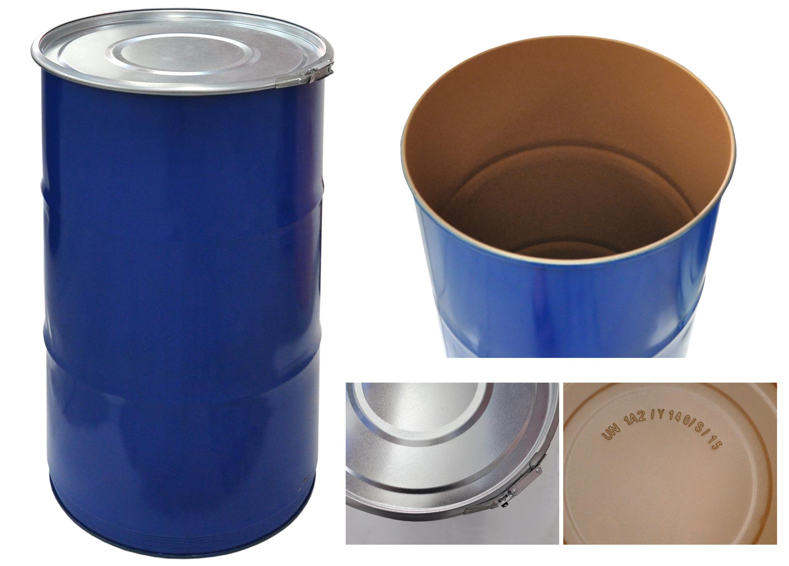 Deckelfass 120 Liter blau