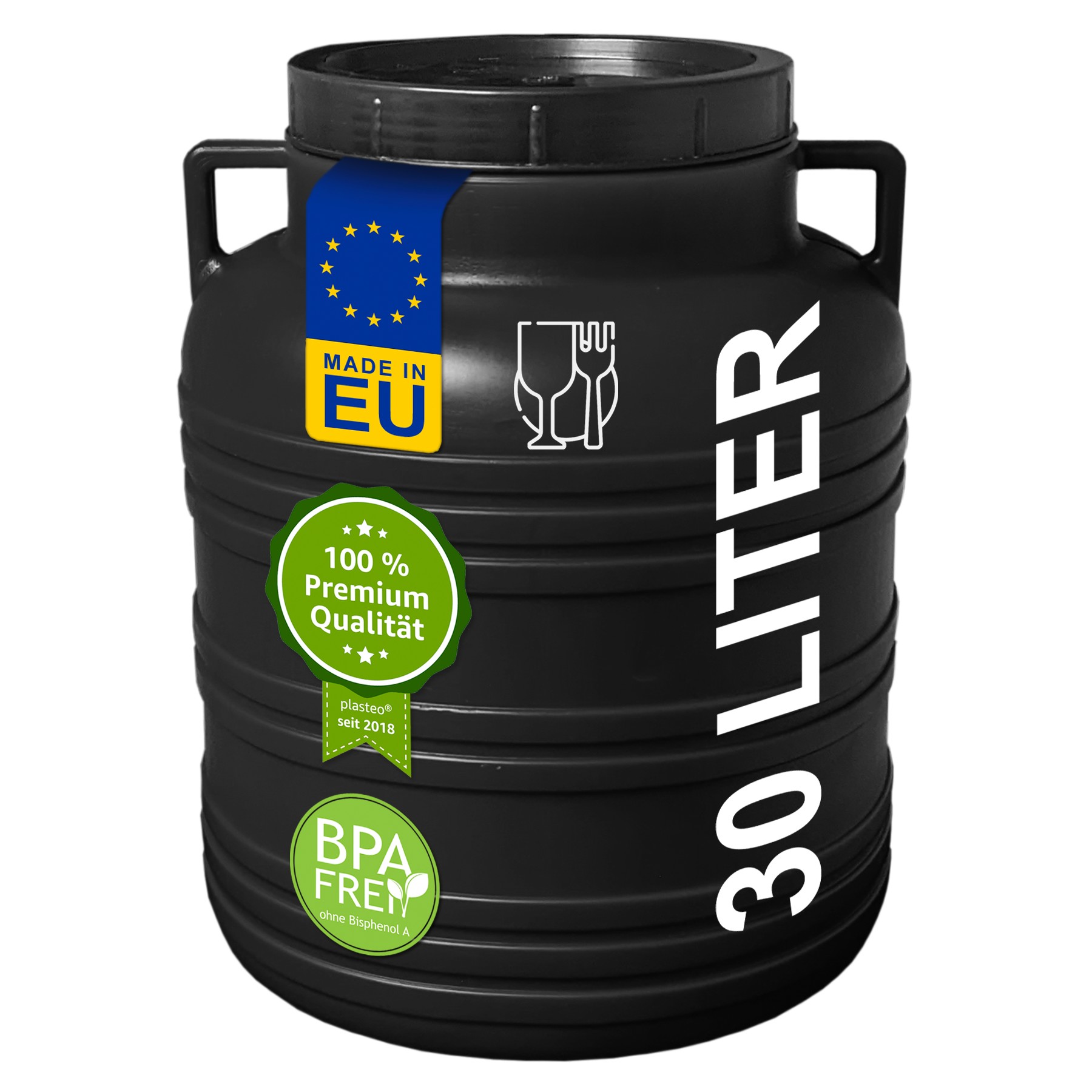 30 Liter Schraubdeckelfass rund