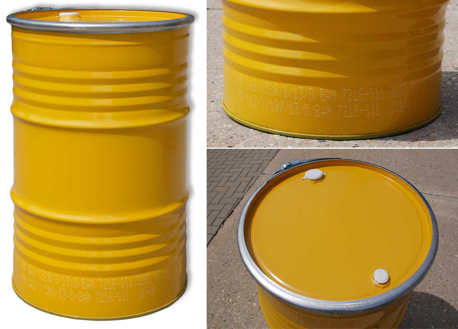 Deckelfass 213 Liter gelb Deckelfass 213 Liter gelb