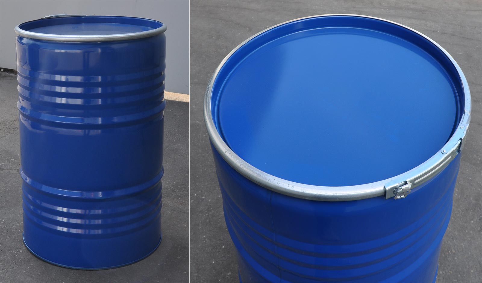 Deckelfass 213 Liter blau