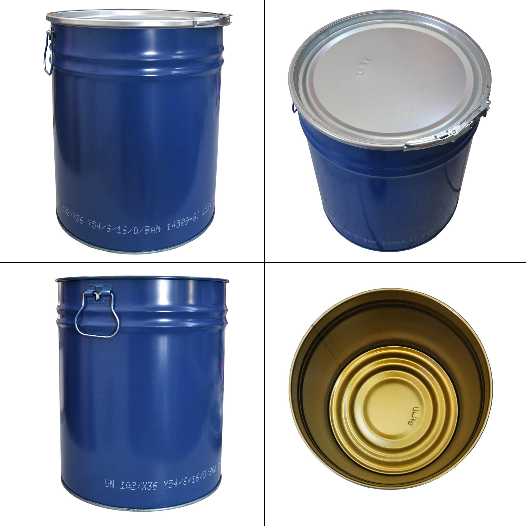 30L Stahlfass Hobbock UN Deckelfass mit Spannring