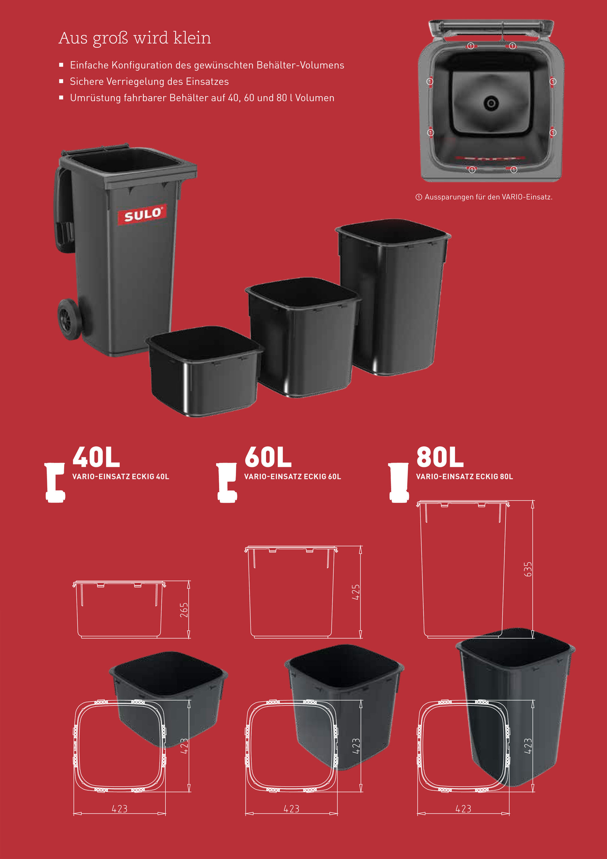 varioeinsaetze_abmessungen Sulo Vario Einsatz eckig