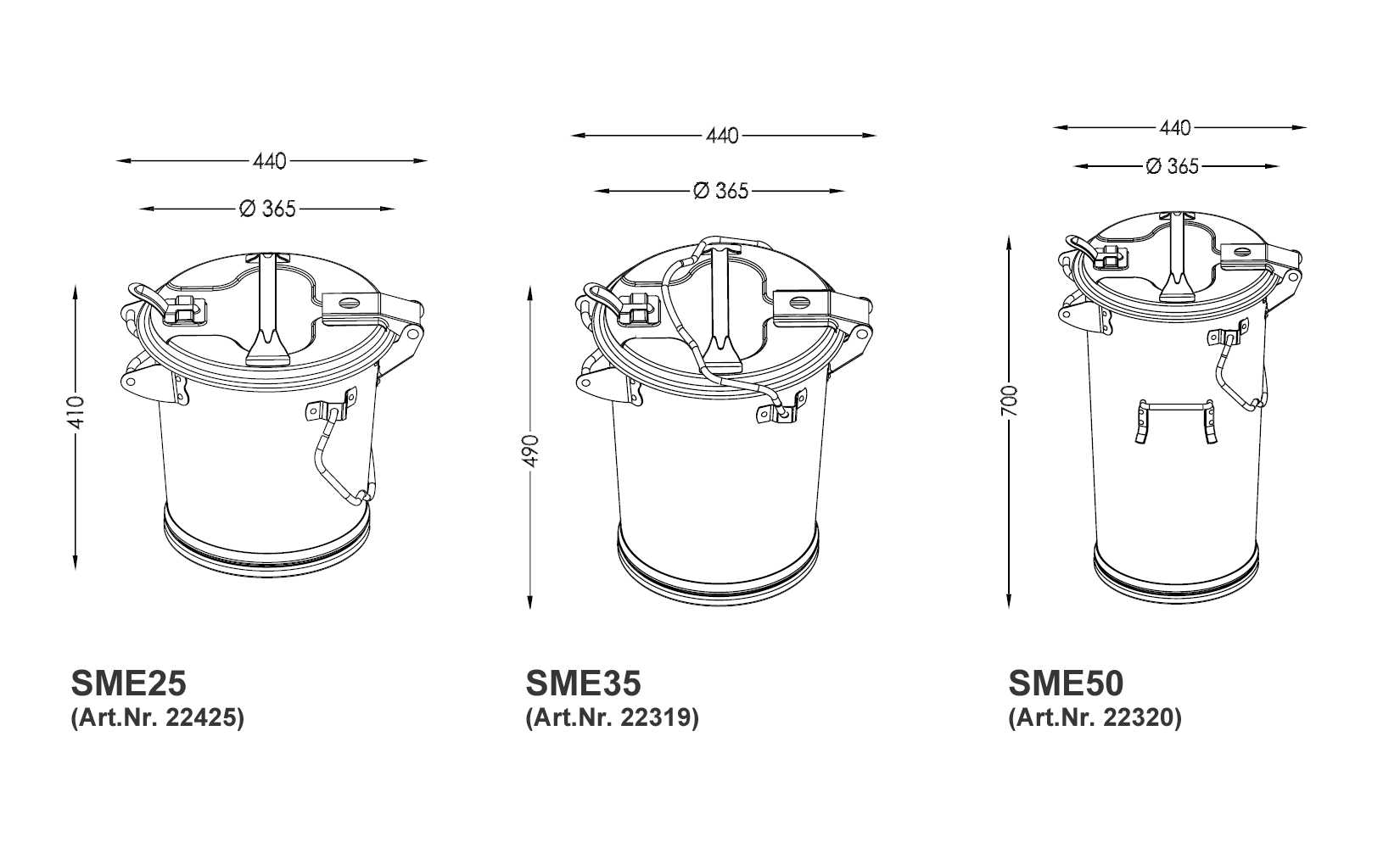 SME 25 Mülleimer Retrodesign Stahl