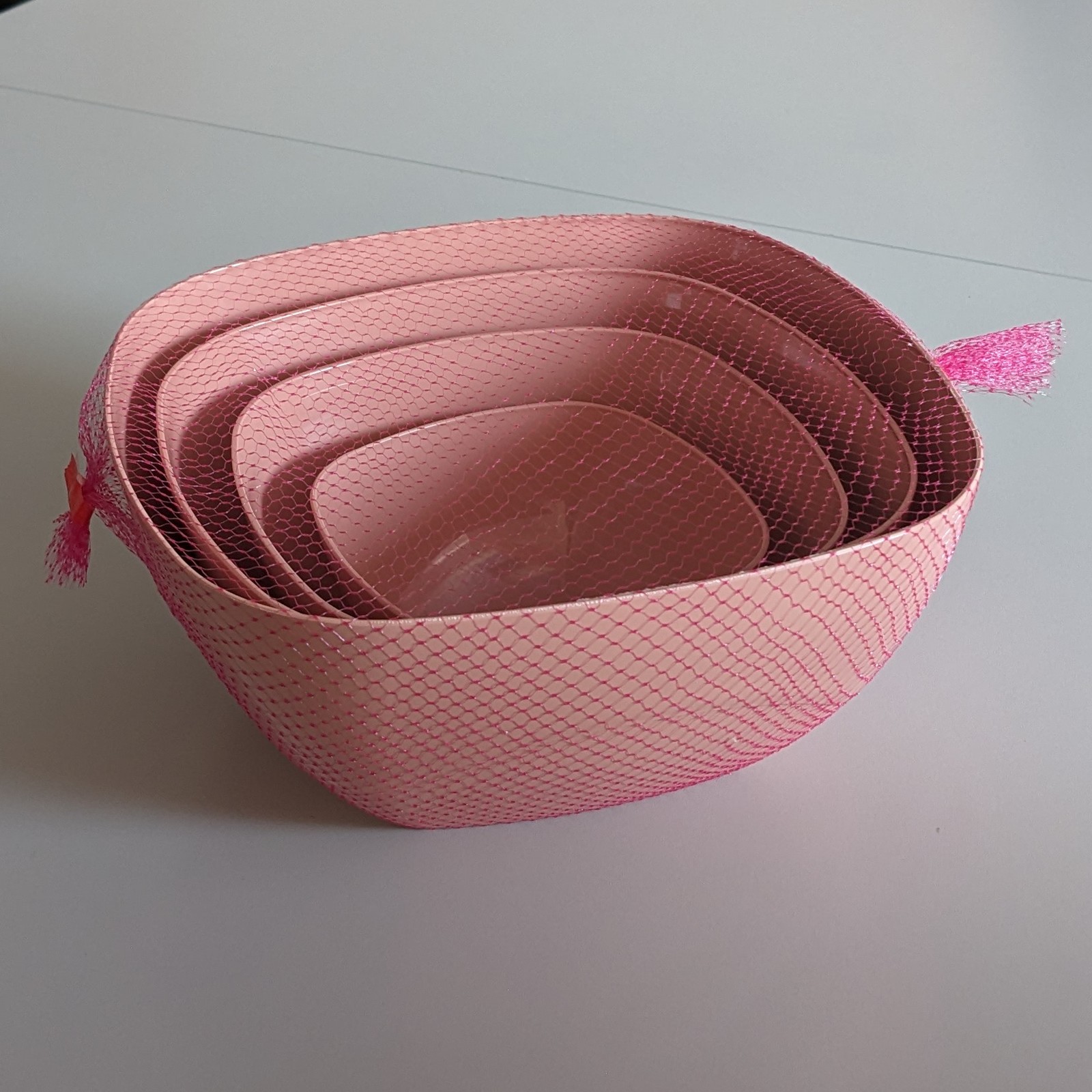 4er Set Plastikschüsseln 0,7 + 1,8 + 3,3 + 5 Liter