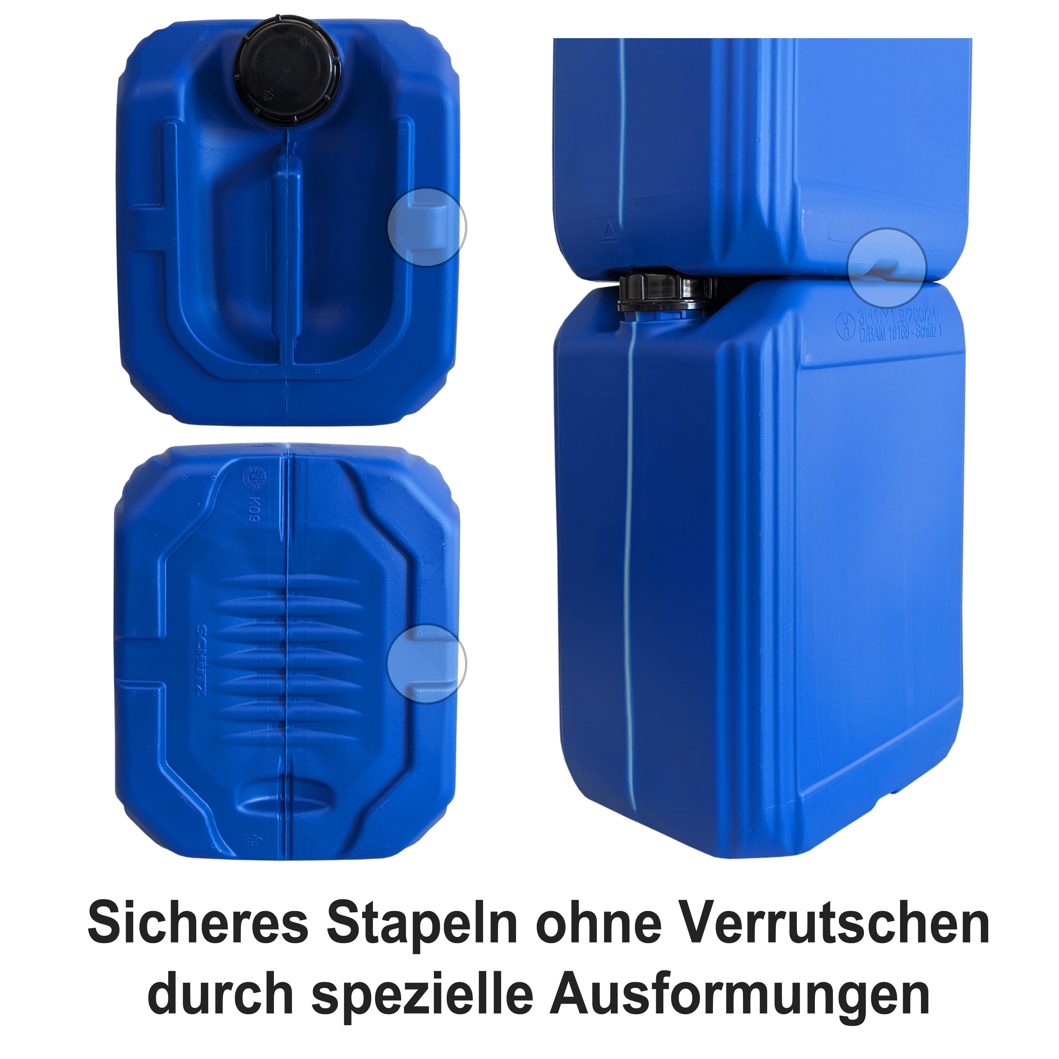 22048_stapeln 20 Liter Kanister Blau mit Sichtstreifen
