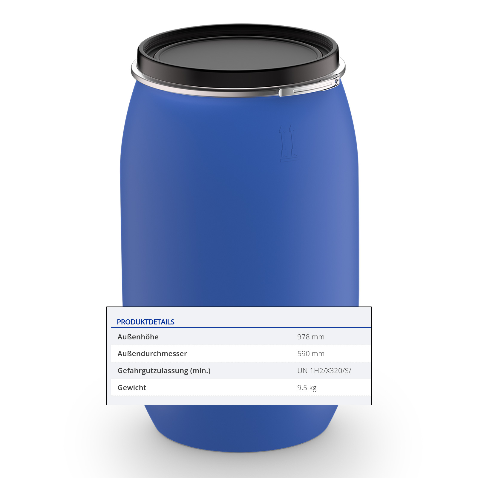 22119_1b 220 Liter Deckelfass Made in DE