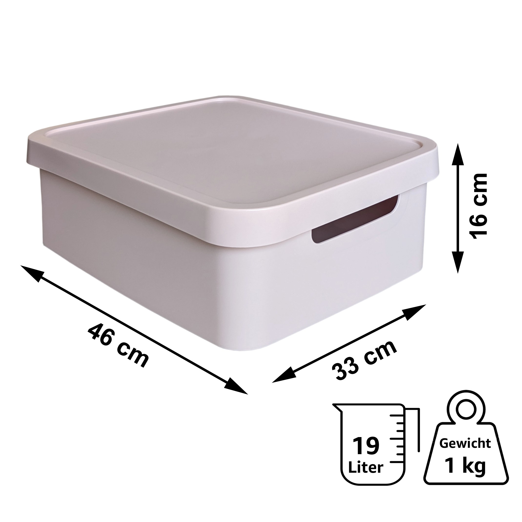 Aufbewahrungsbox mit Stülpdeckel 19 Liter