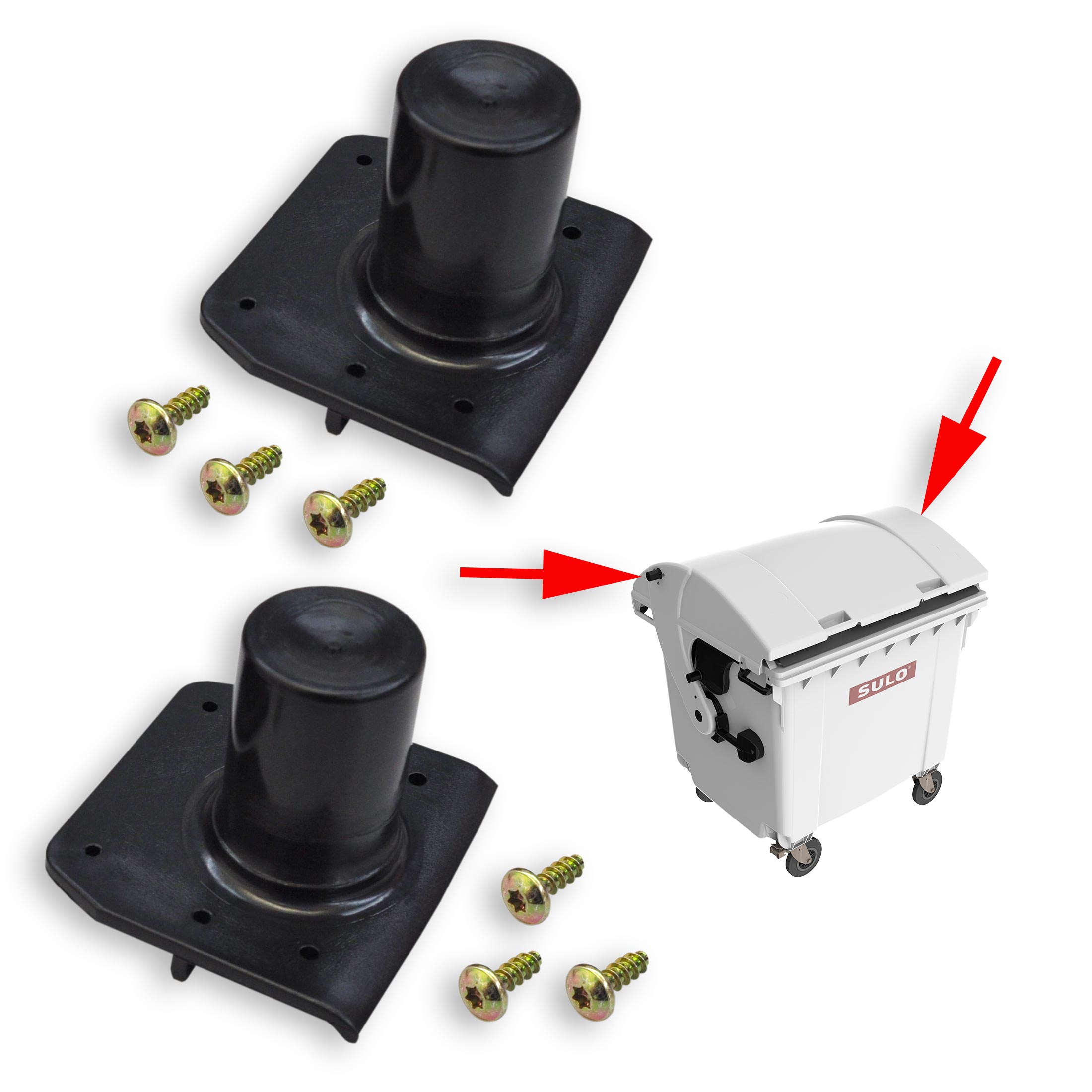 SULO Deckelöffnungszapfen passend für SULO Müllcontainer mit Runddeckel RD Müllgroßbehälter