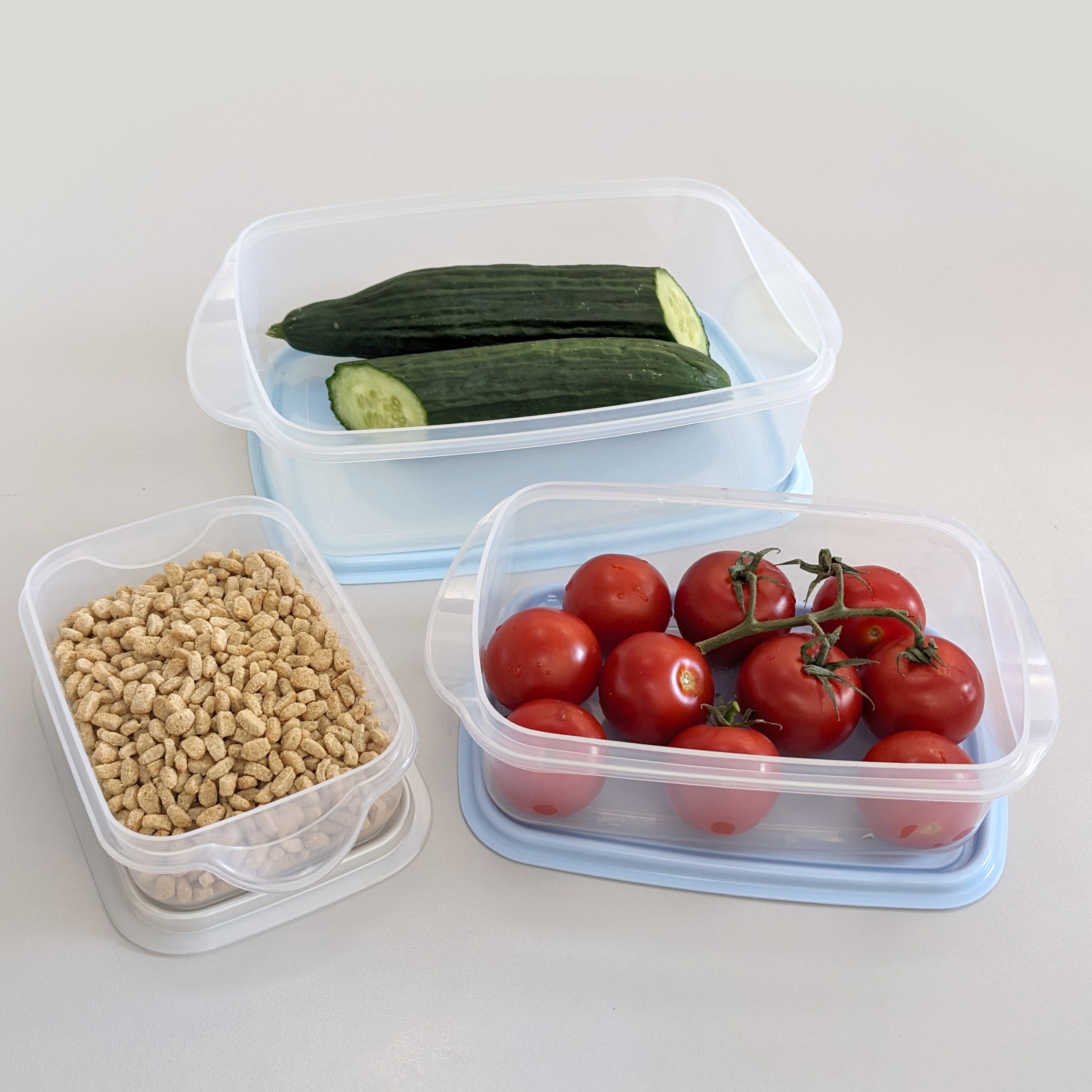 22564_food 3er Set Lebensmitteldosen 0,45L + 1L + 2,2L