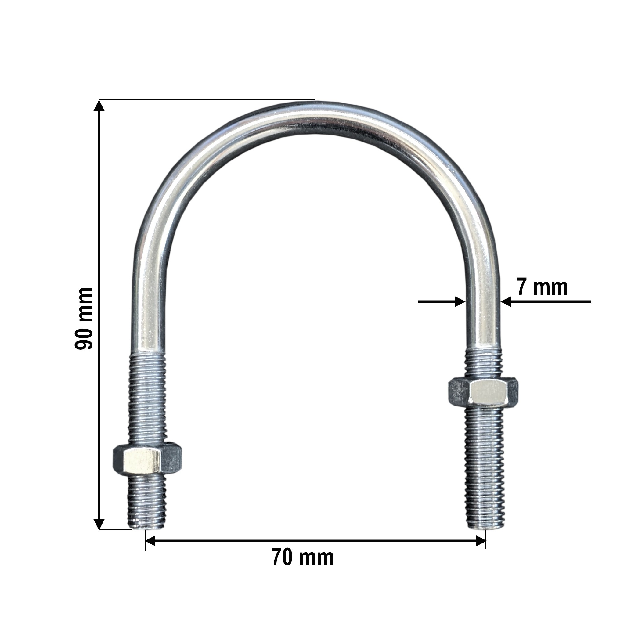 22485_bemassung 2 Rundstahlbügel für Sulo/Weber Papierkorb zur Montage an einem Rundrohr