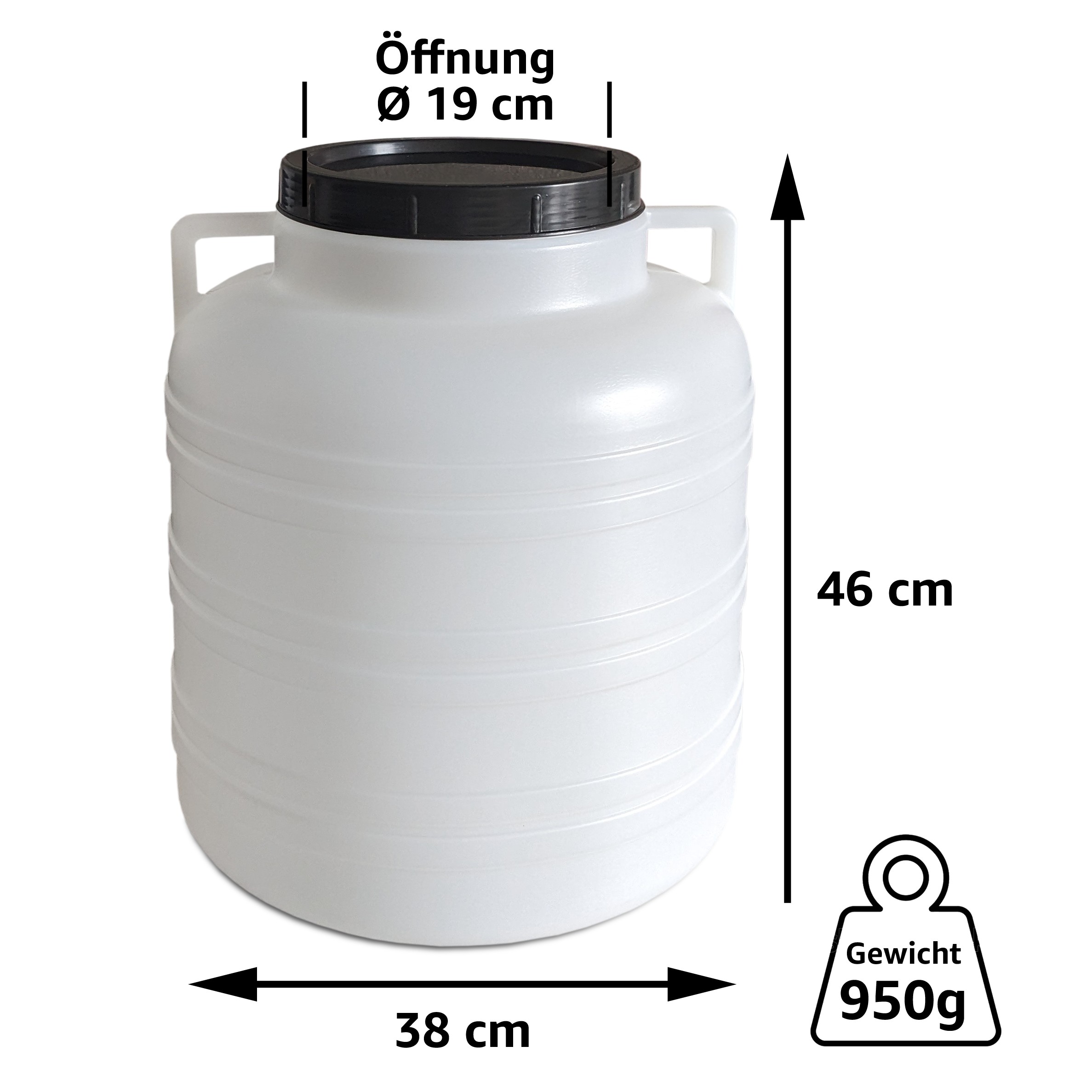 22532_bemassung 40 Liter Schraubdeckelfass rund