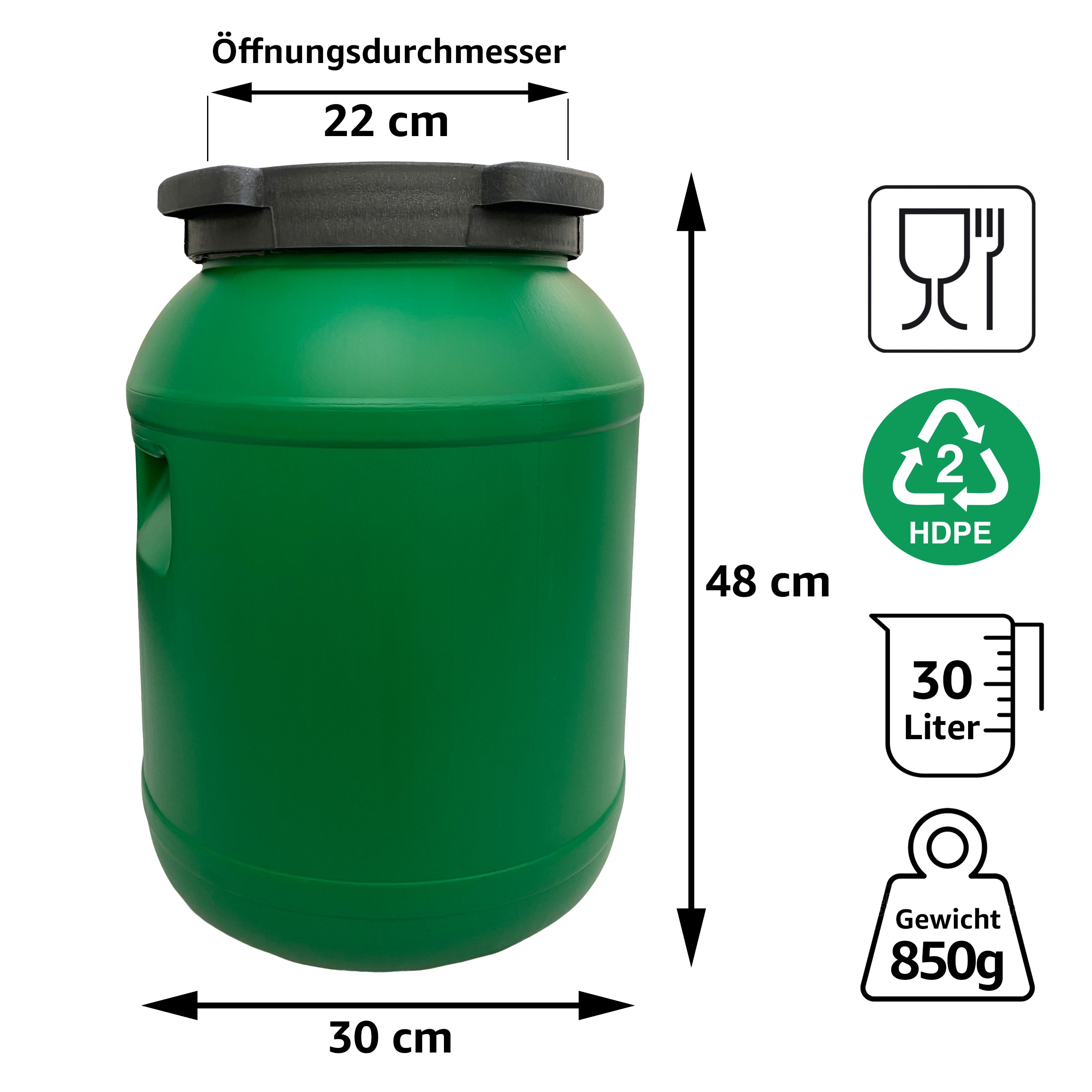 abmessungenPPeQvwEmwxQ43 30 Liter Schraubdeckelfass