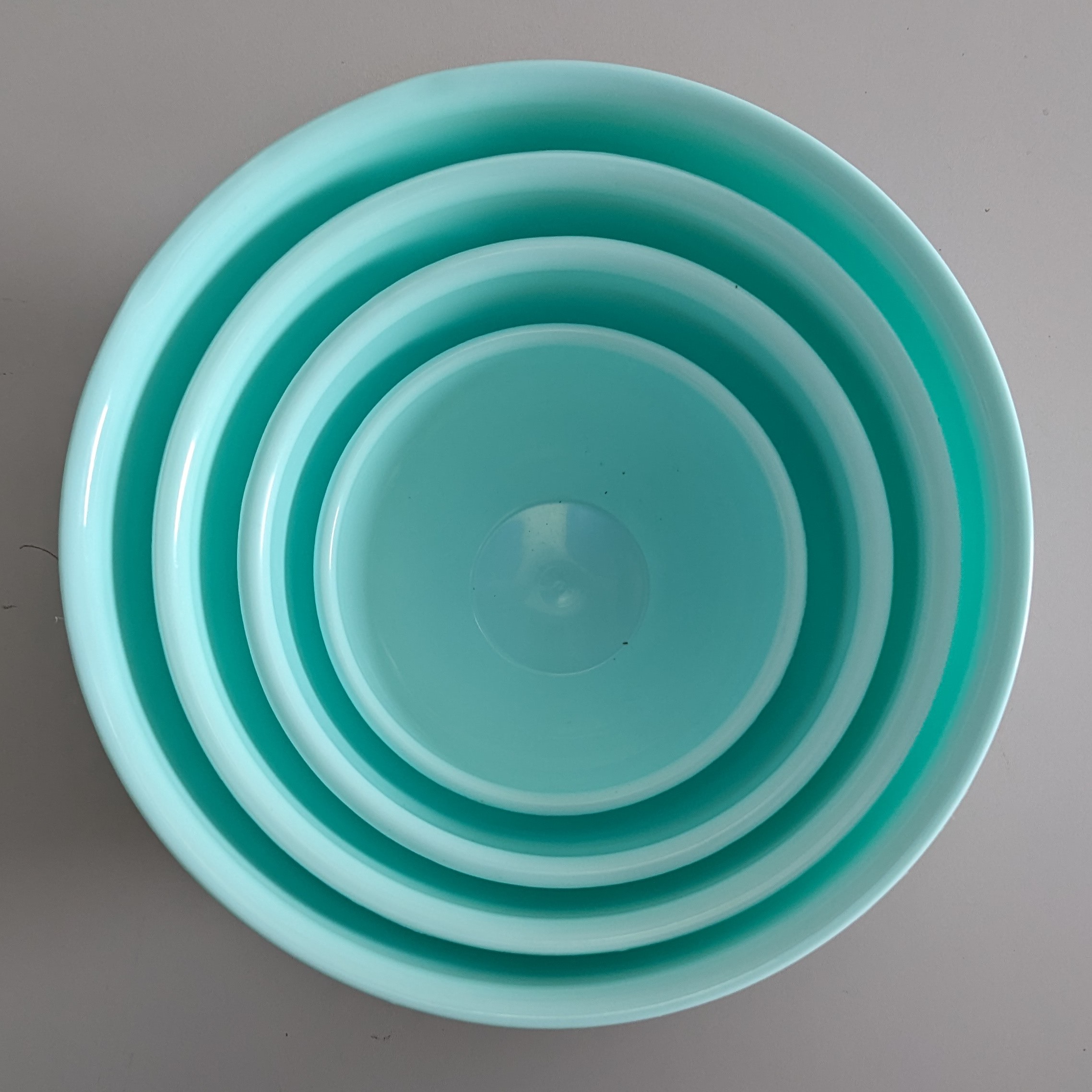 22552_12 4er Set Plastikschüsseln 0,5 + 1 + 2 + 3 Liter