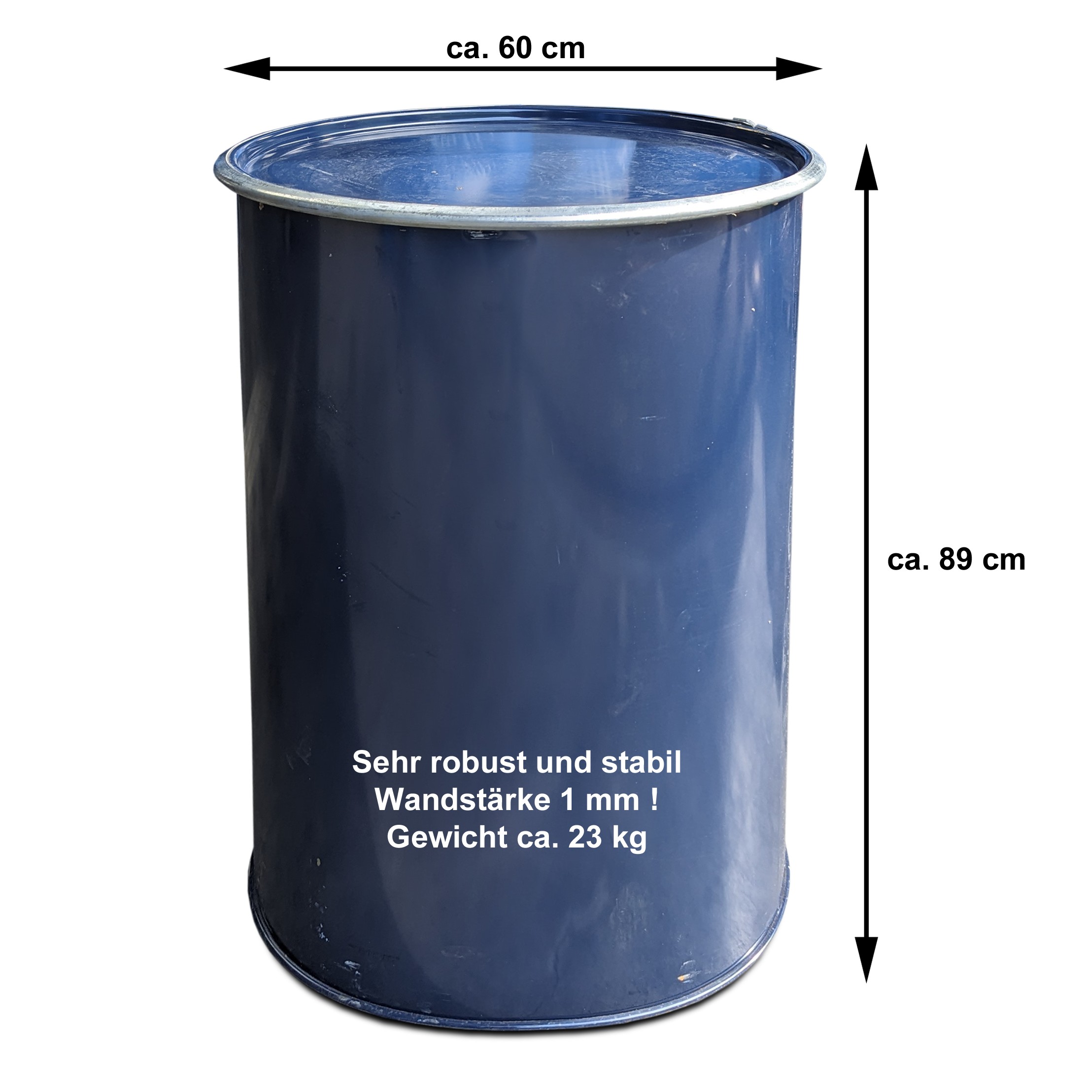 Deckelfass 200 Liter gebraucht