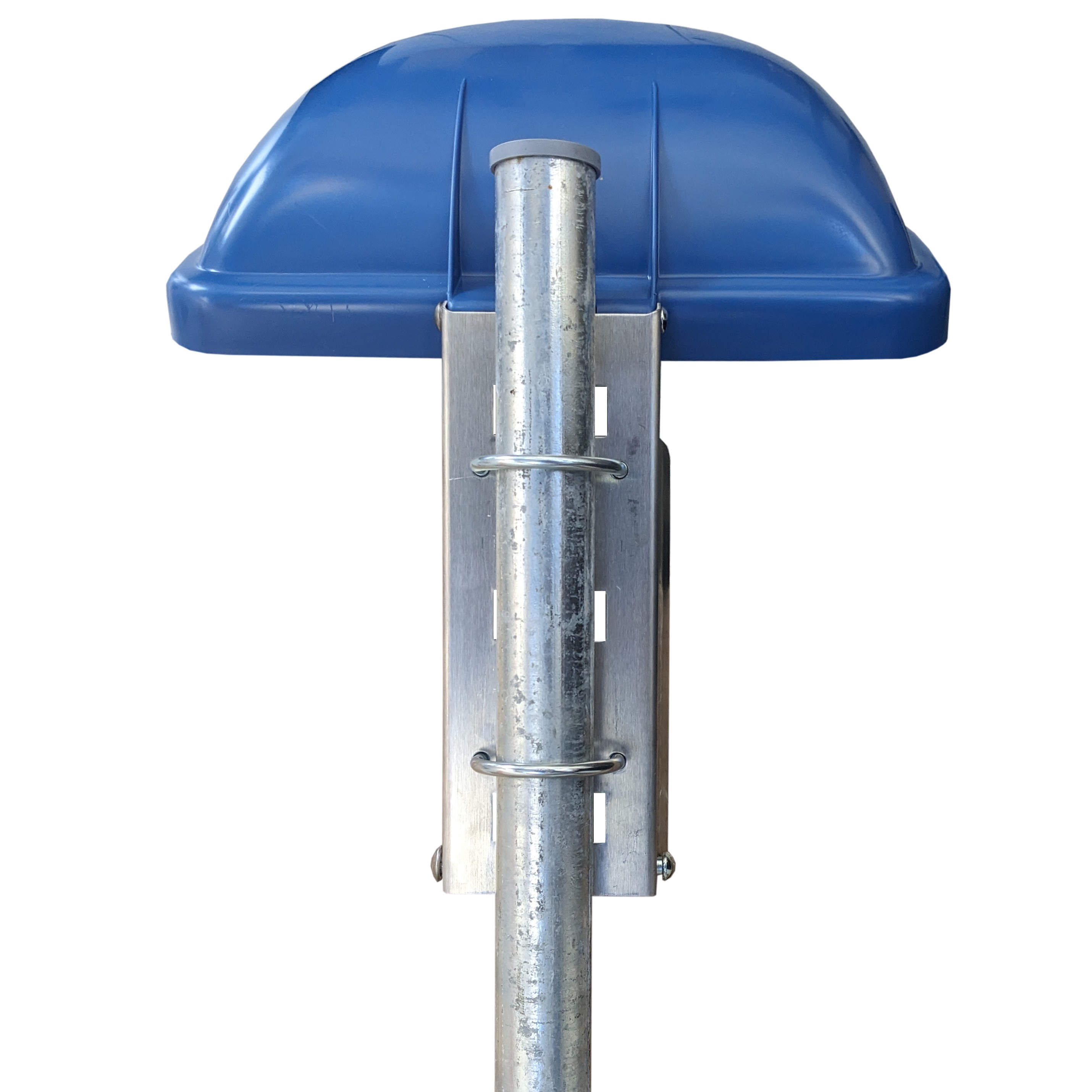 2 Rundstahlbügel für Sulo/Weber Papierkorb zur Montage an einem Rundrohr