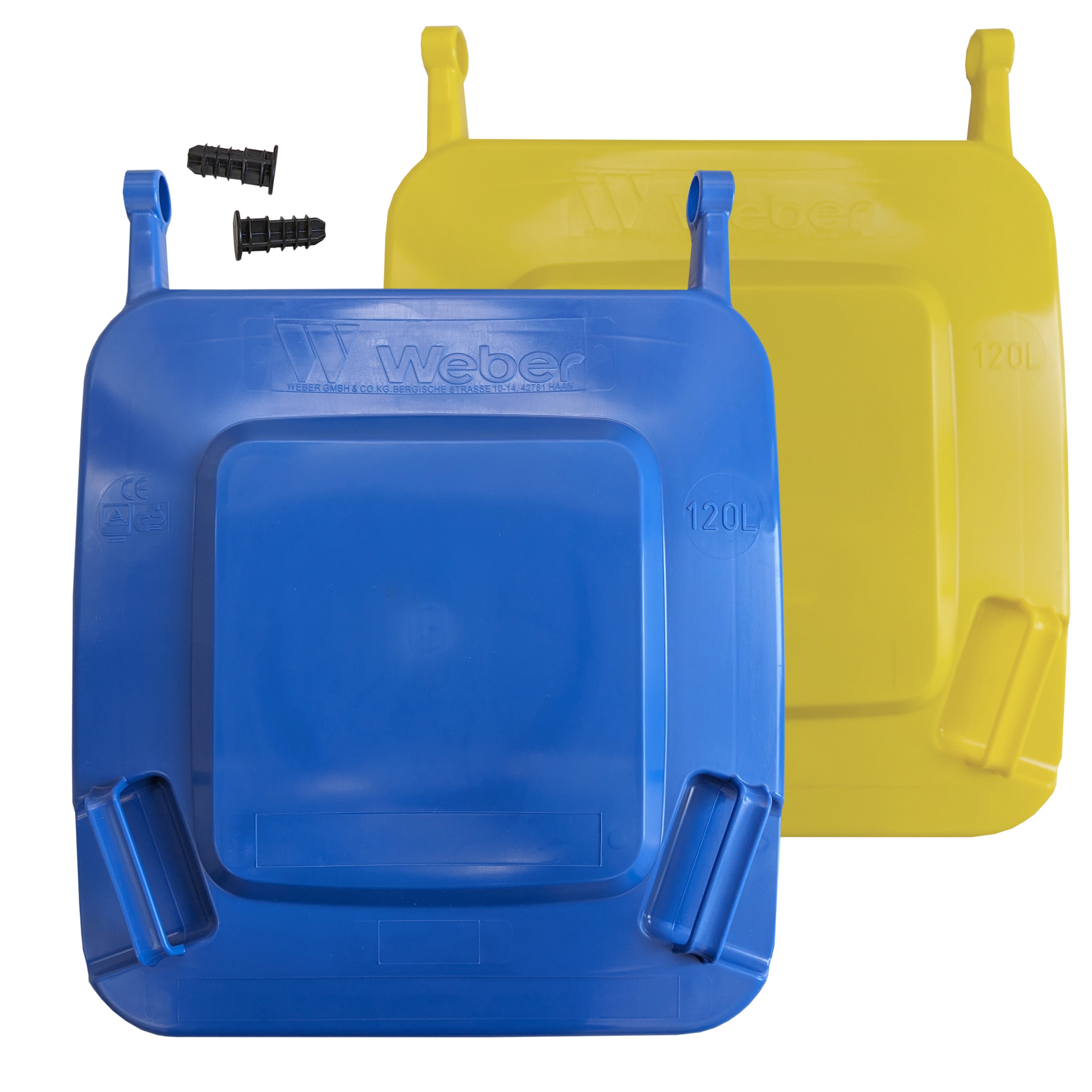 farbig_galerie Weber Deckel für 120 Liter Mülltonne