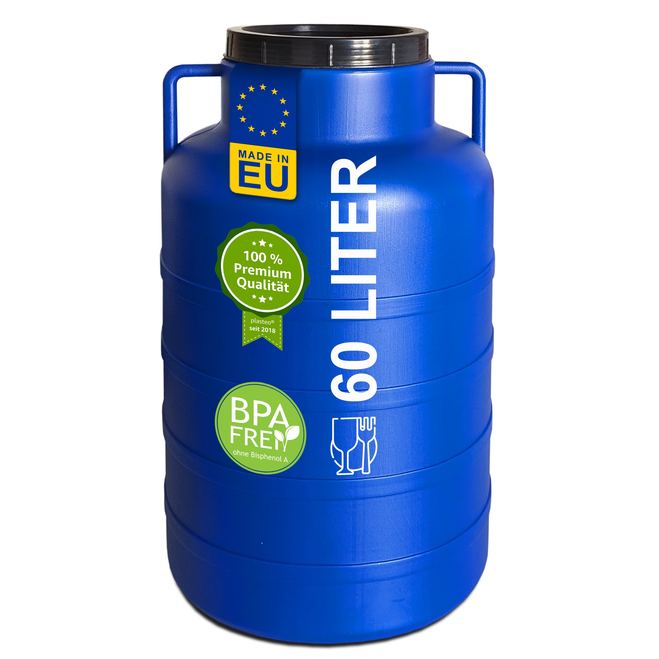 60 Liter Schraubdeckelfass rund