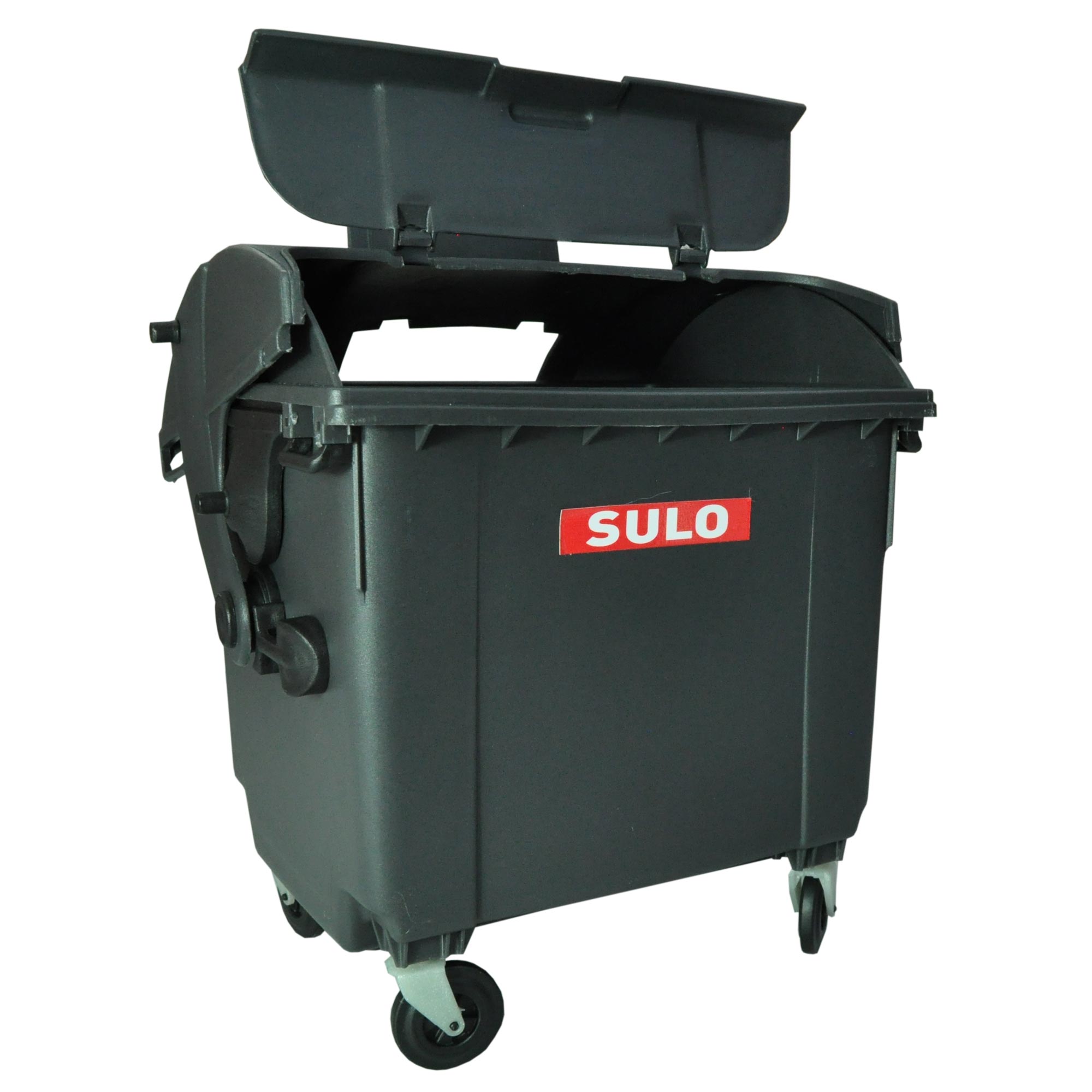 22101_1b Mini Müllcontainer 1100 Liter Runddeckel