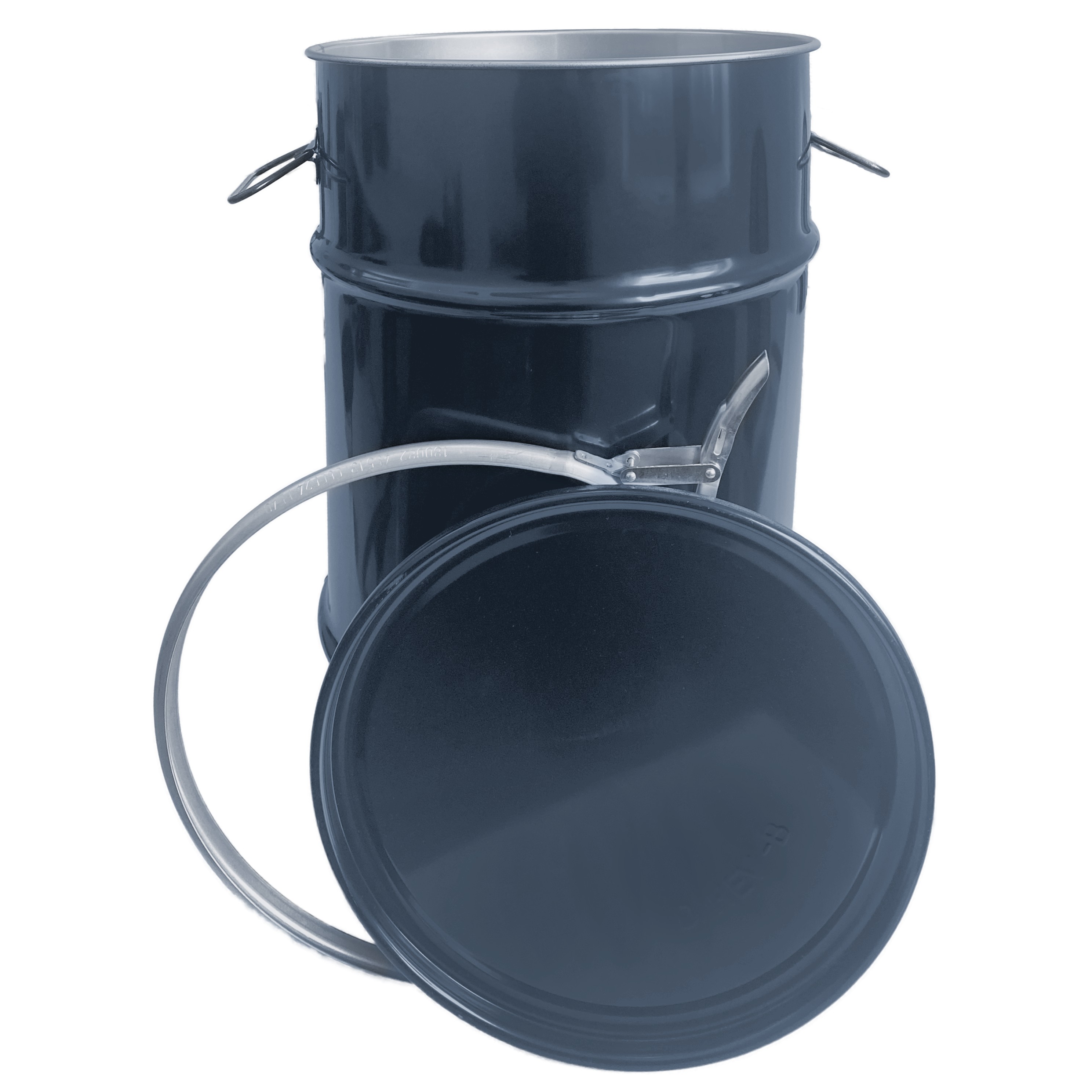 Stahlfass 60 Liter Deckelfass Anthrazitgrau